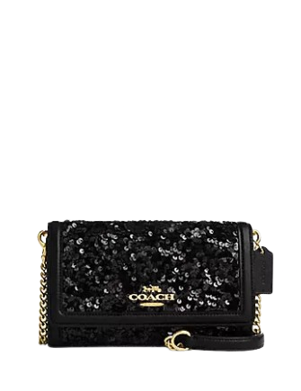 Coach Leather Flap Crossbody Bag for Women - Stylish Shoulder Purse with Adjustable Strap, Perfect for Work, Travel & Everyday Use