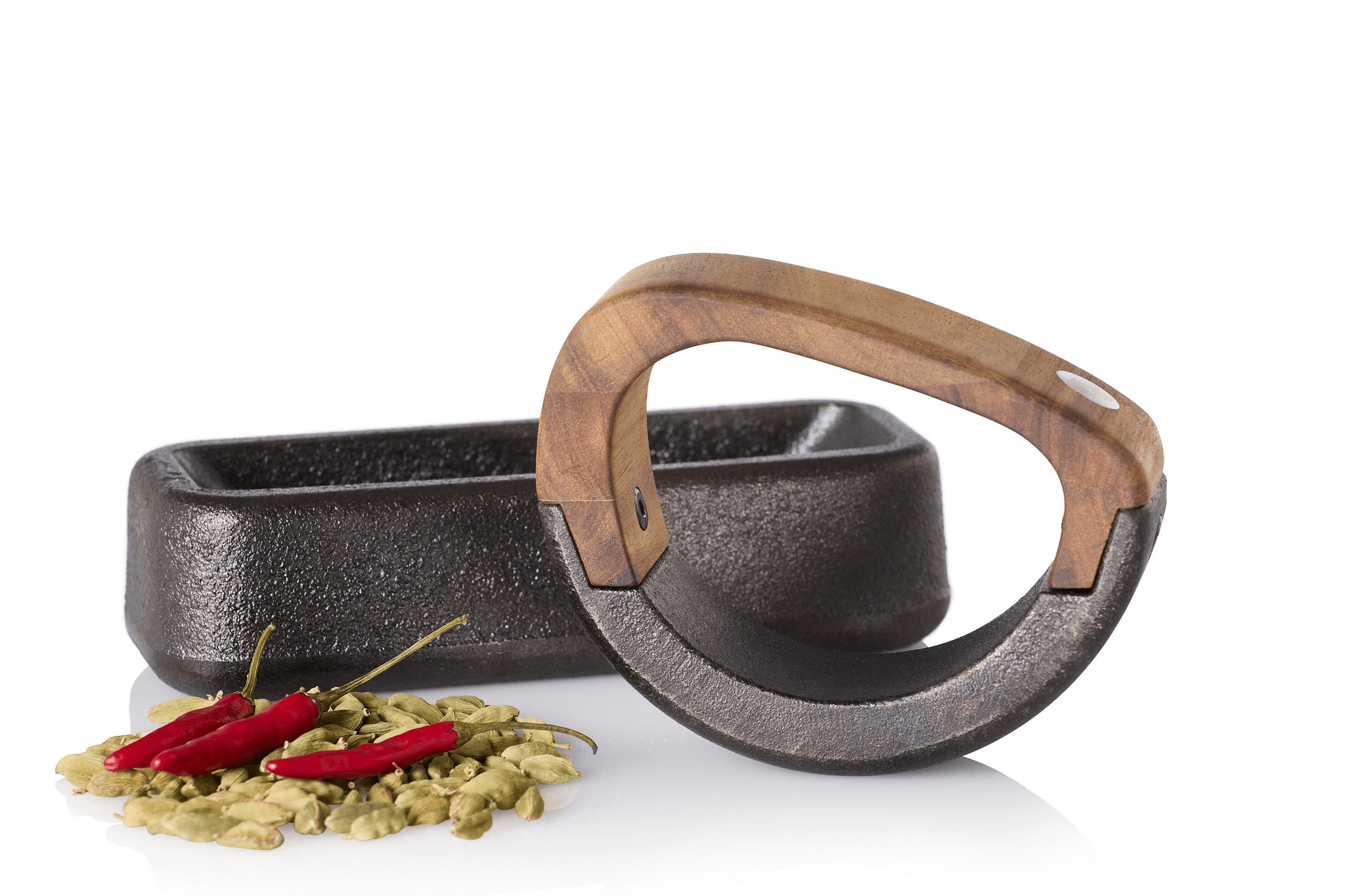 Premium AdHoc Rocking Mortar and Pestle Set - Natural Stone Spice Grinder for Herbs, Seeds & Spices - Perfect for Cooking, Baking & Crafting - Ideal for Home Kitchen & DIY Projects