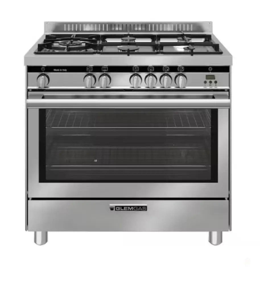 Glem GS965GG 90cm Stainless Steel Fan Assisted Gas Oven - Professional Cooking for Restaurants & Home Kitchens