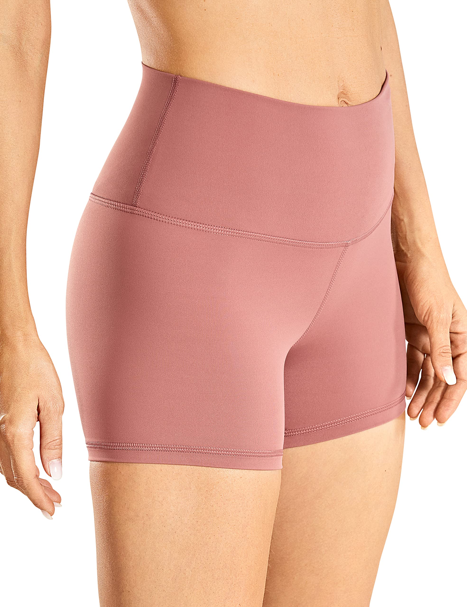 CRZ YOGA Women's High Waisted Naked Feeling Biker Shorts 3''/4''/6''/8''/10'' - Soft Spandex Yoga Workout Running Gym Shorts for Women - Perfect for Yoga, Running, Gym & Lounge Wear