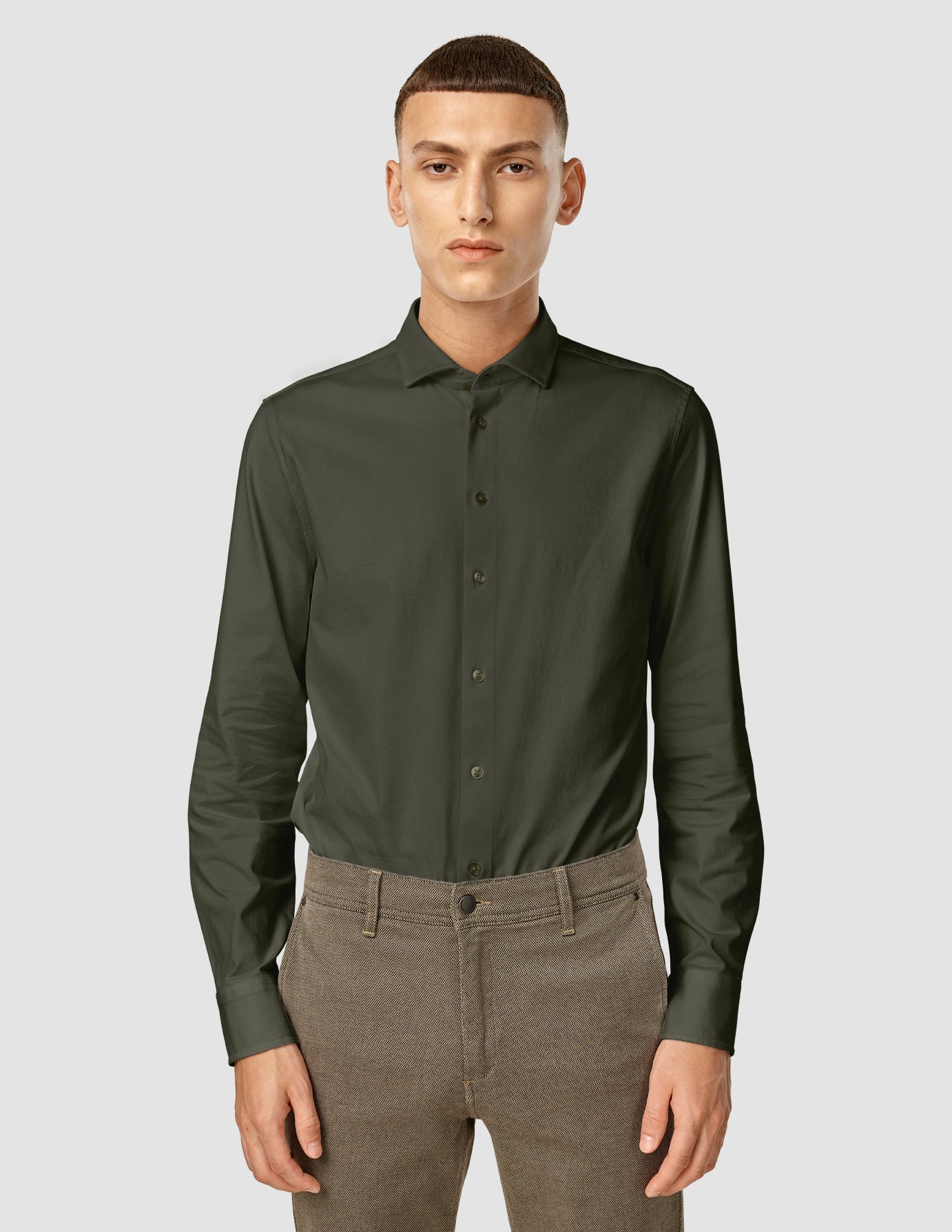 Classic Slim Fit Shirt for Men - Nightfall Green - Perfect for Casual Wear, Office & Date Nights