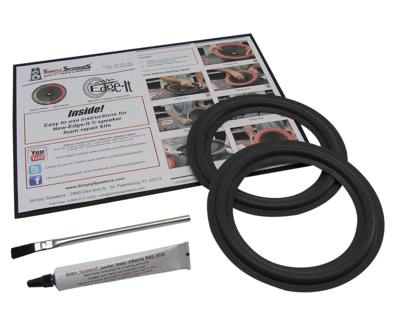 Infinity 6.5 Inch Foam Speaker Repair Kit FSK-6.5 (Pair) - High-Quality Speaker Surround Replacement for Car Audio & Home Theater Systems