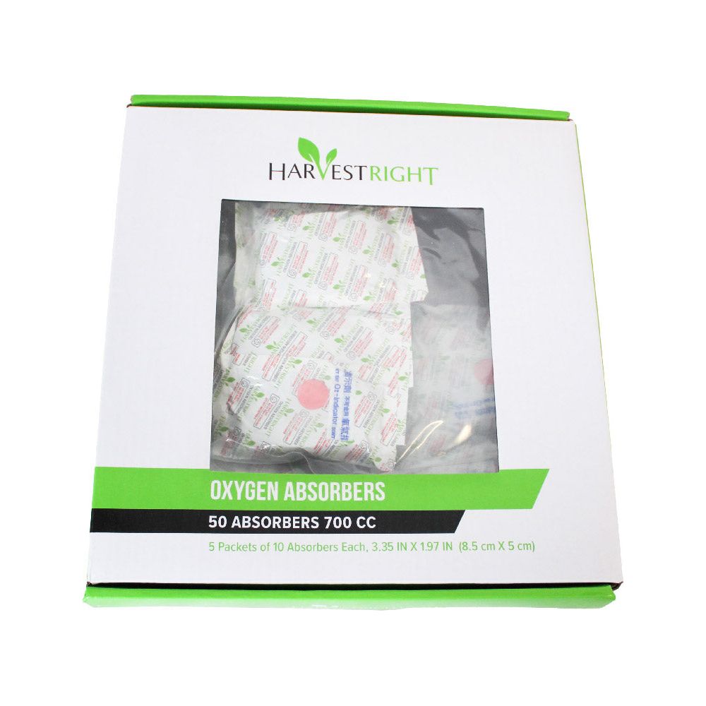 50 Pack Oxygen Absorbers for Food Storage - 100cc Oxygen Absorbers to Keep Food Fresh | Ideal for Dry Foods, Grains, Nuts & Long-Term Food Preservation