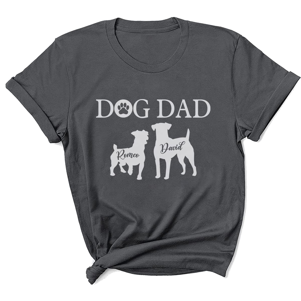 Custom Personalized Dog Dad Shirt with Your Dog's Name - Funny Father's Day Gift for Dog Lovers - Perfect for Casual Wear, Dog Parks & Pet Owner Events
