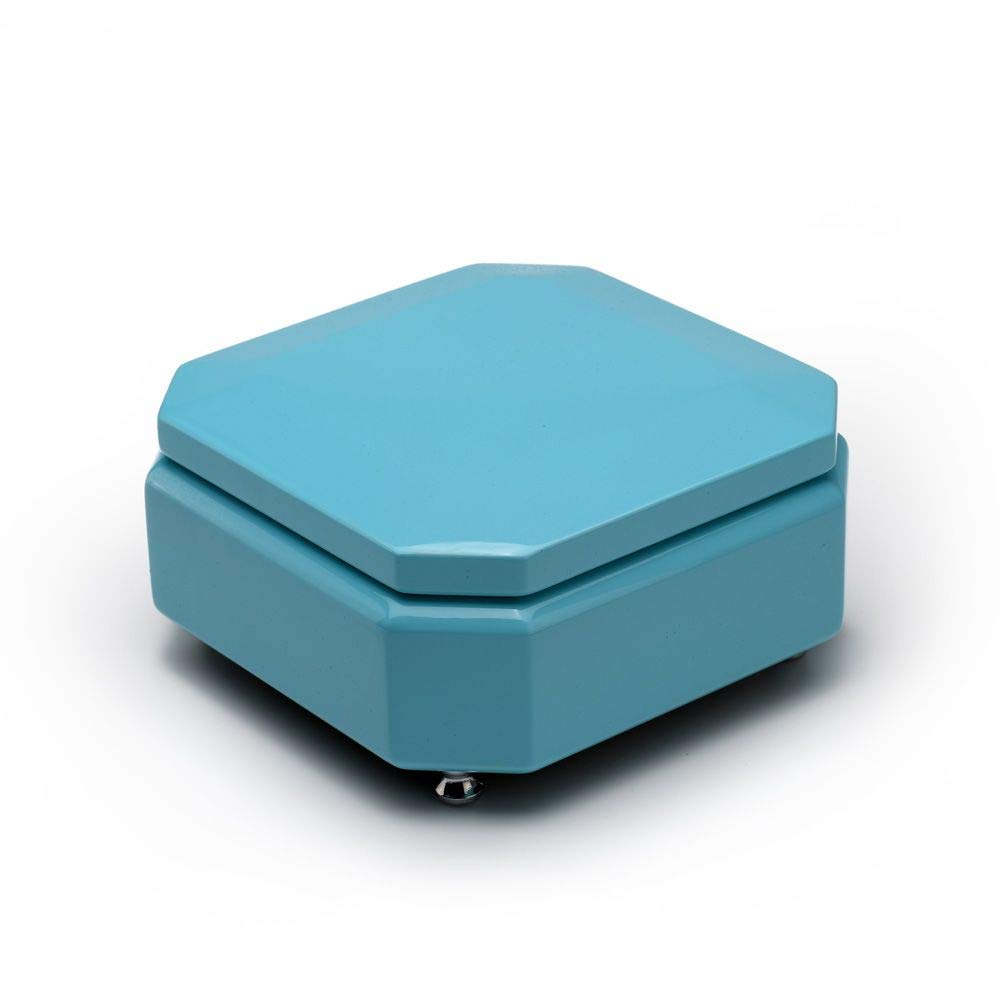 18 Note Powder Blue Musical Jewelry Box with Silver Hardware - Plays Auld Lang Syne & Multiple Melodies - Perfect Gift for Birthdays, Anniversaries & Special Occasions