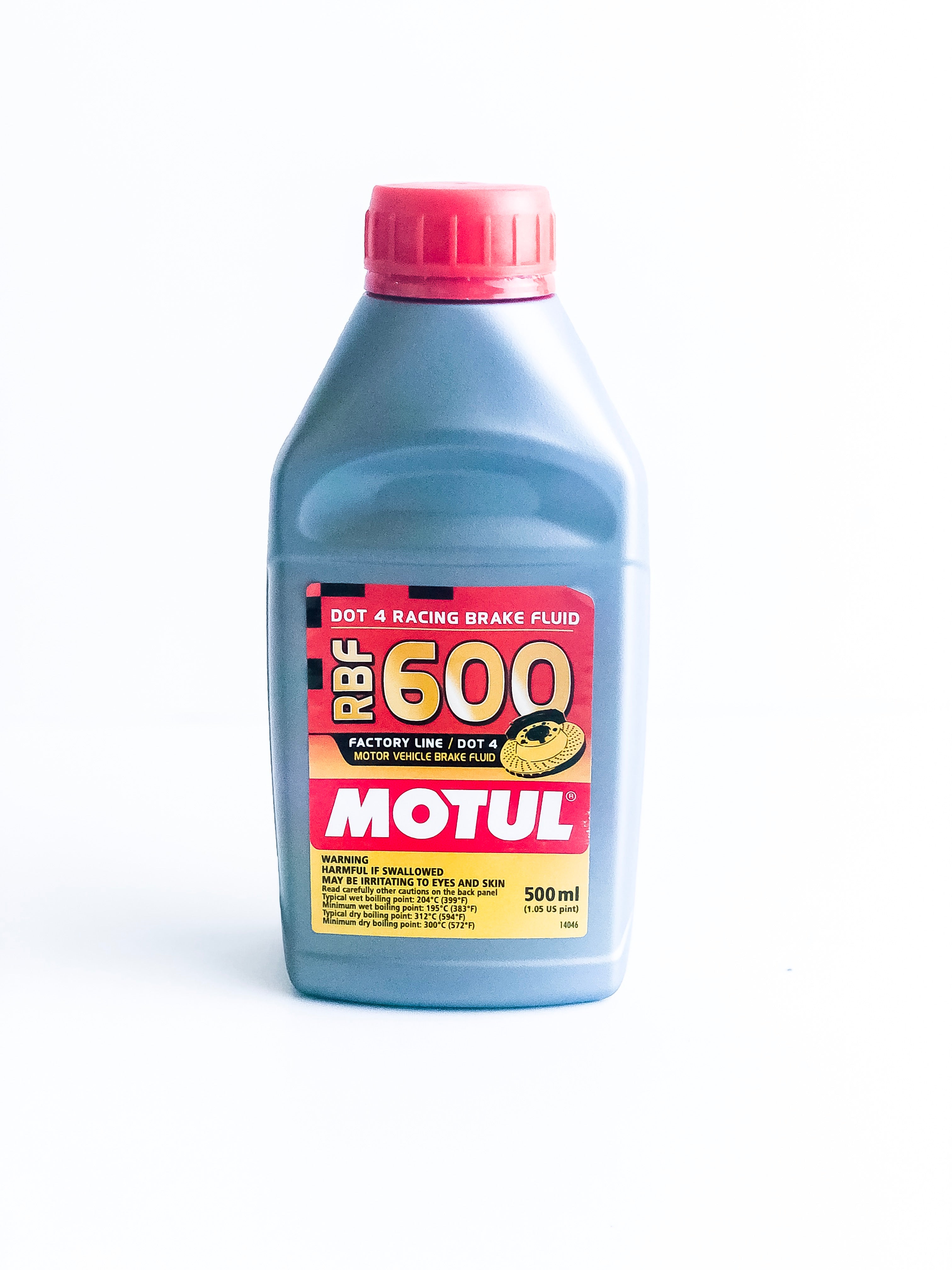 Motul RBF 600 High Performance Racing Brake Fluid - DOT 4 Synthetic Formula for Track, Street & Motorsport Use