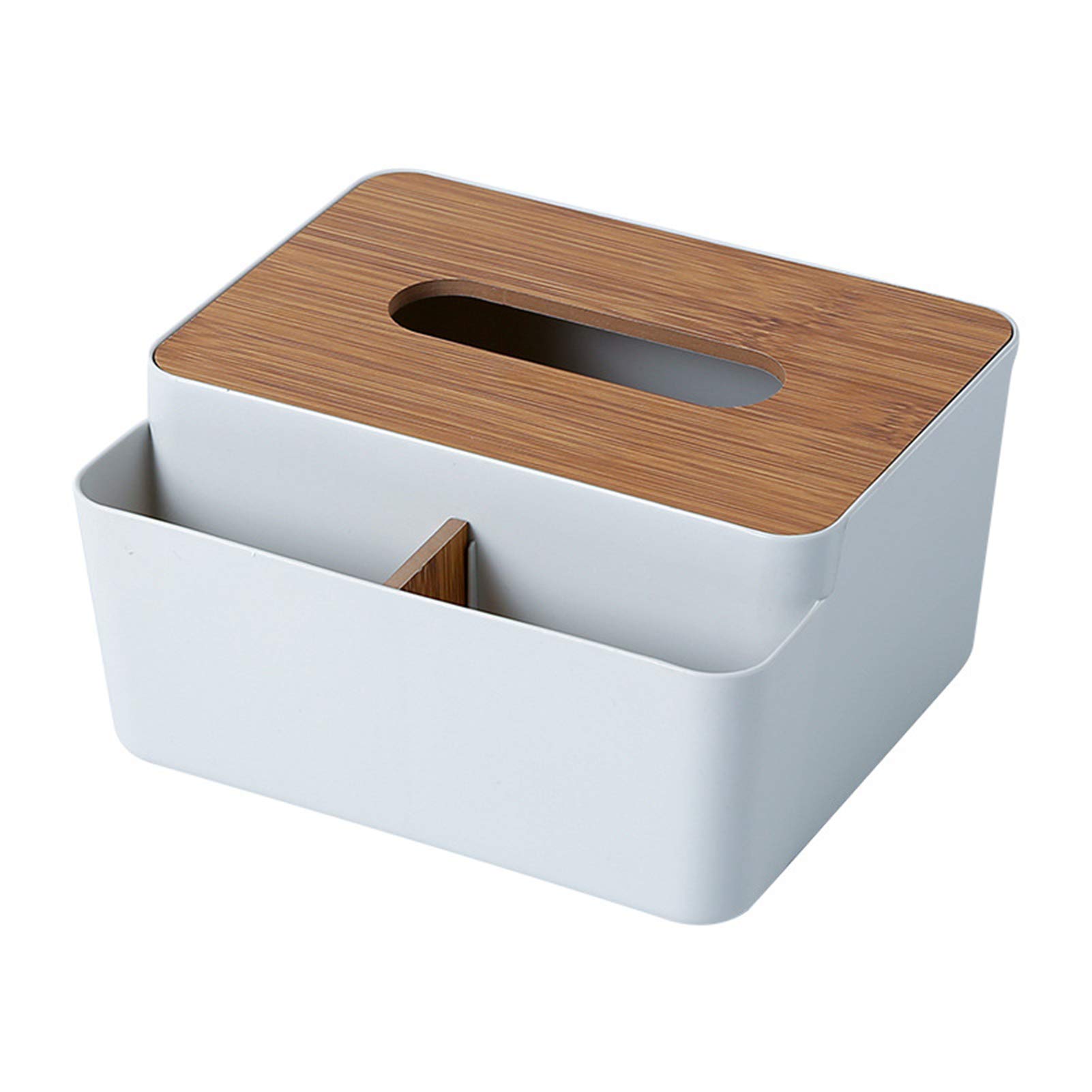Multifunctional Rectangular Tissue Box Holder - Grey Napkin Dispenser for Bathroom, Bedroom, Home & Office | Desktop Storage Organizer for Pumping Paper & Tissues