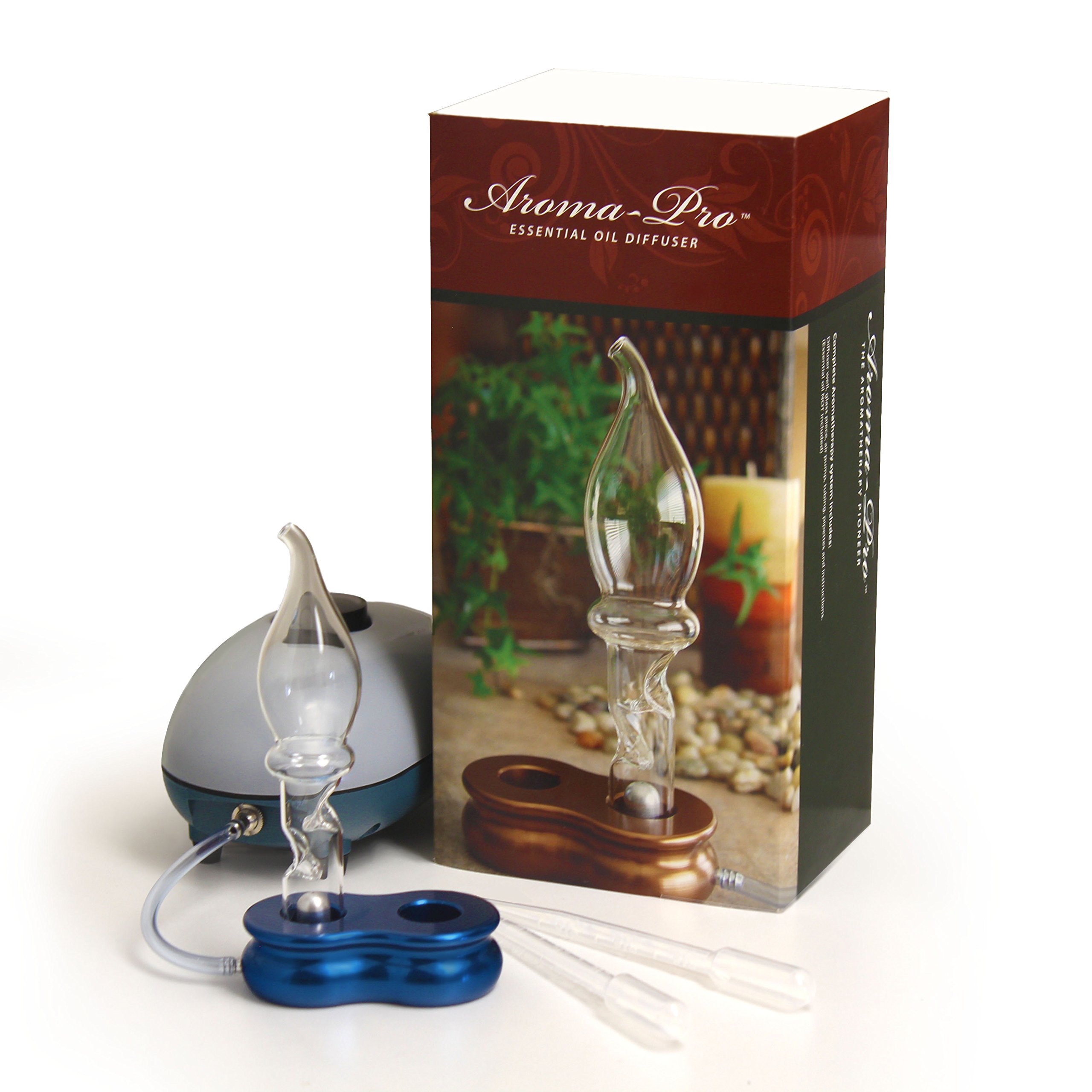 Premium Aroma-Pro Essential Oil Diffuser - 110V Ultrasonic Nebulizing Diffuser for Home & Office, Whole House Fragrance Dispenser, Made in USA - Blue by Diffuser World | Perfect for Aromatherapy, Yoga, Spa, and Relaxation