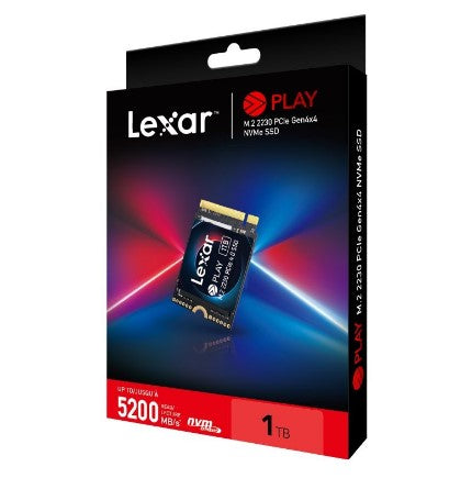 Lexar PLAY 1TB M.2 2230 PCIe NVMe SSD - TLC 3D NAND Internal Solid State Drive - High Speed Gaming & Laptop Storage Upgrade for Steam Deck, ASUS ROG Ally, and Ultrabooks