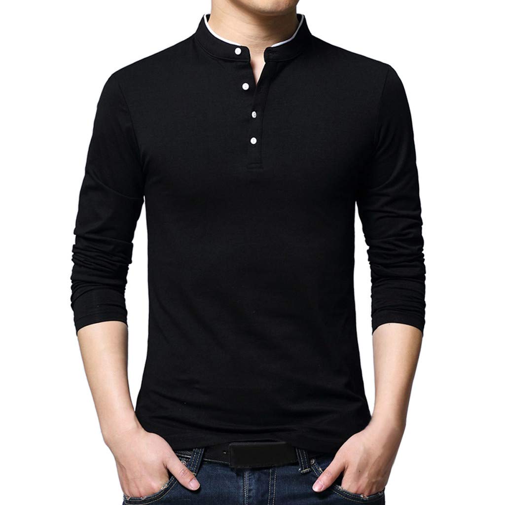 Men's Slim Fit Long Sleeve Henley T-Shirt - Casual Button Up Shirt for Everyday Wear | Office, Date Night & Weekend Outfits