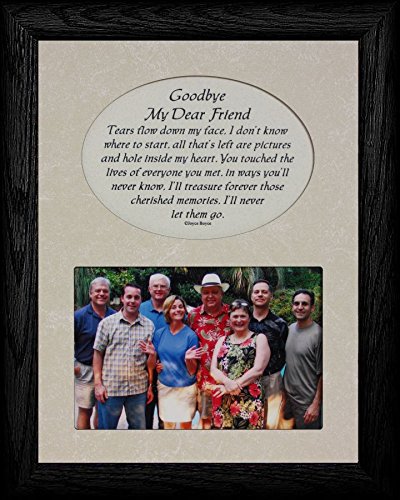 Memorial Photo Frame for Loved Ones - Elegant Black Keepsake Picture Frame with Poetry Inscription - Perfect for Bereavement Gifts, Sympathy Decor & Remembrance Display