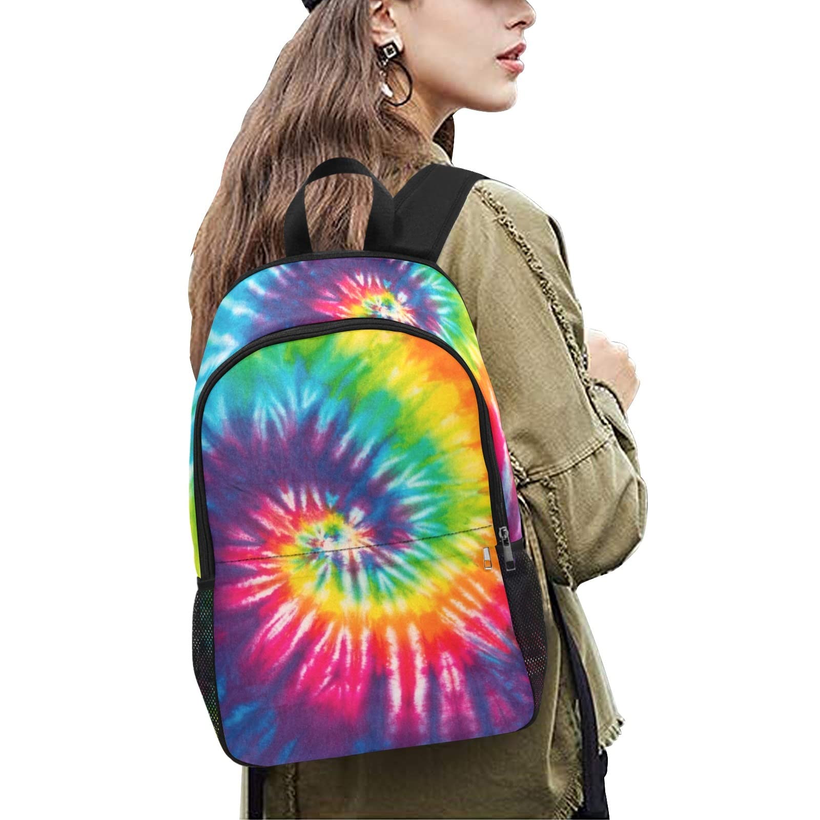 3D Tie Dye Electronics Organizer - Double Layer Travel Cable Storage Bag for Chargers, Hard Drives & Accessories | Portable Gadget Organizer Pencil Case | Perfect for Office, Travel & Father's Day Gifts