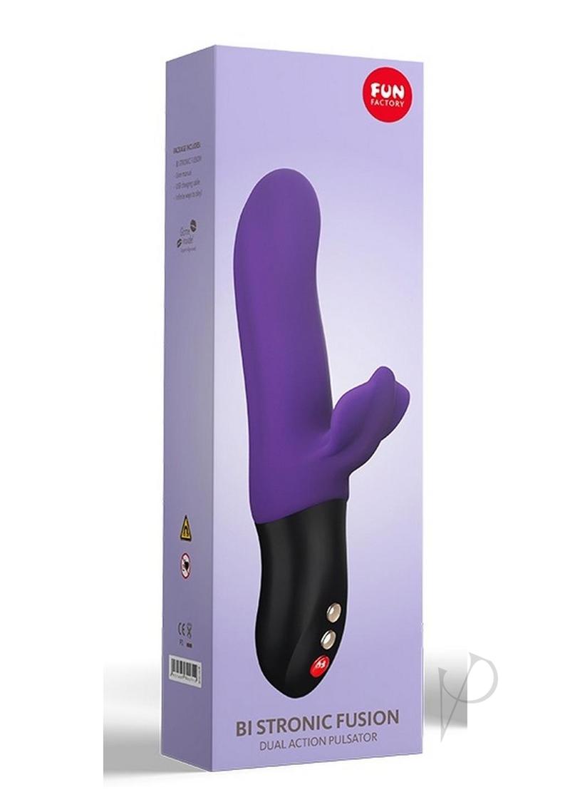 Bi Stronic Fusion Silicone Dual Action Pulsator with Clipper Stimulator - Violet | Powerful Clitoral & G-Spot Vibrator for Women | Perfect for Couples Play & Solo Pleasure