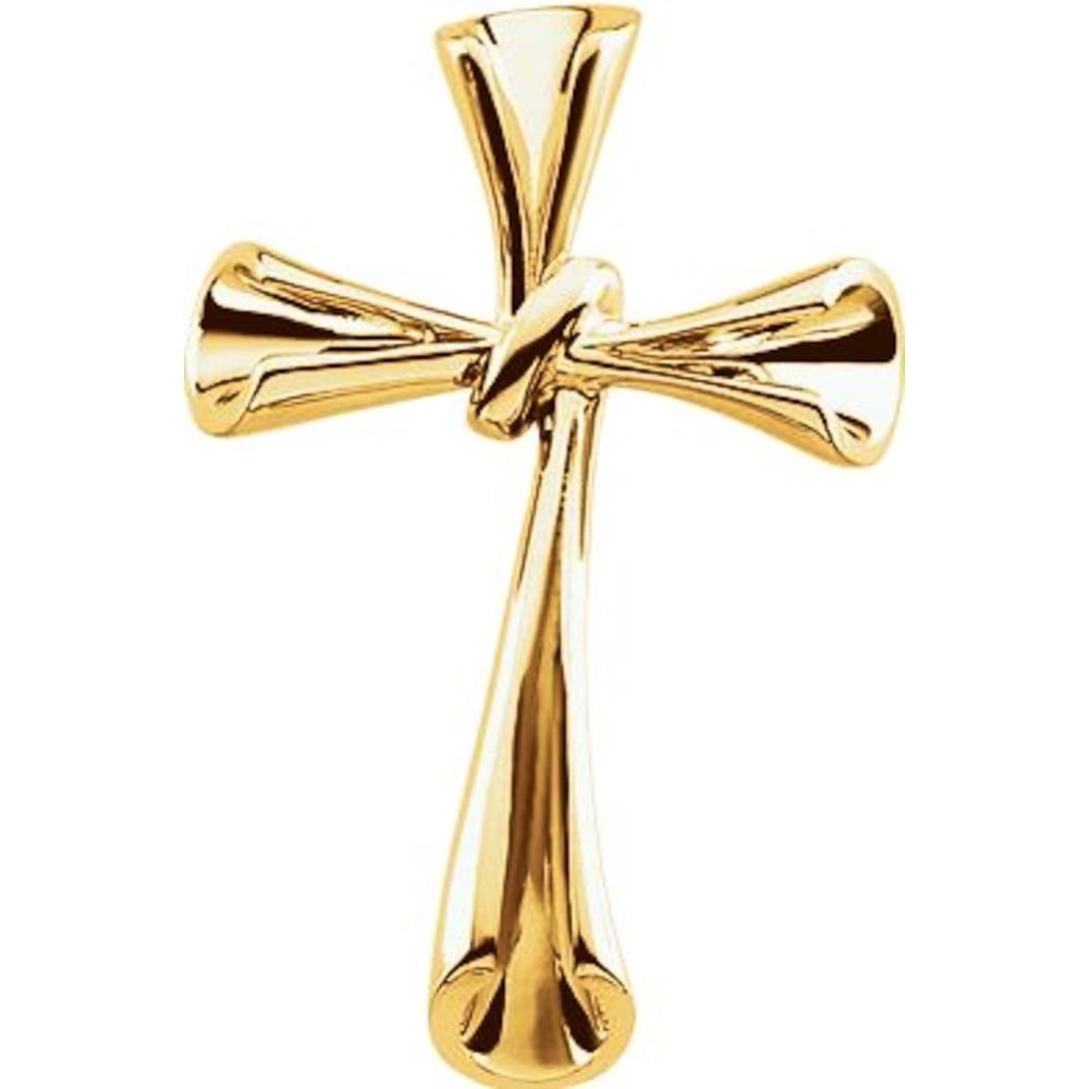 10k Yellow Gold Cross Pendant - Bonyak Jewelry for Gifts & Faith