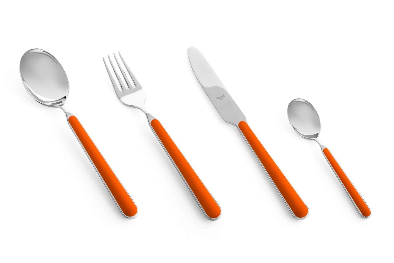 Premium MEPRA Stainless Steel Flatware Set - 20-Piece Carrot Design Cutlery Set for Dining, Kitchen & Gifting - Elegant Tableware for Restaurants, Weddings & Home Entertaining