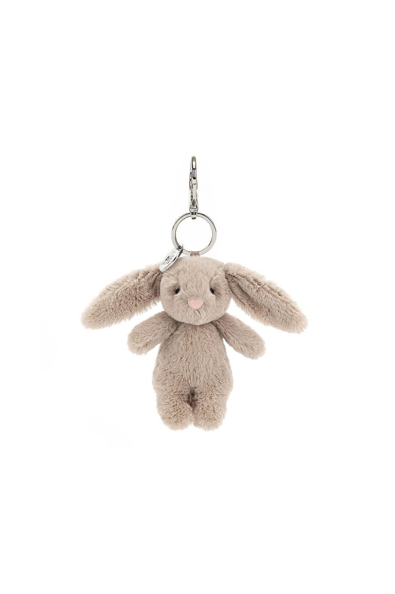 Jellycat Bashful Bunny Beige Bag Charm - Adorable Plush Keychain for Handbags, Backpacks & Gifts | Perfect for Easter, Baby Showers & Everyday Carry