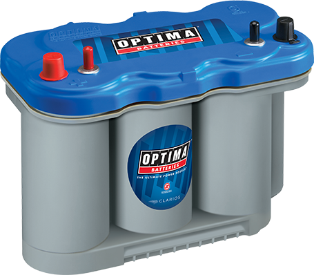 Optima D27M Blue Top Marine & RV Starting Battery - High-Performance AGM Battery for Boats, RVs, and Off-Road Vehicles | Perfect for Marine Engines, Deep Cycle Use & Extreme Weather Conditions