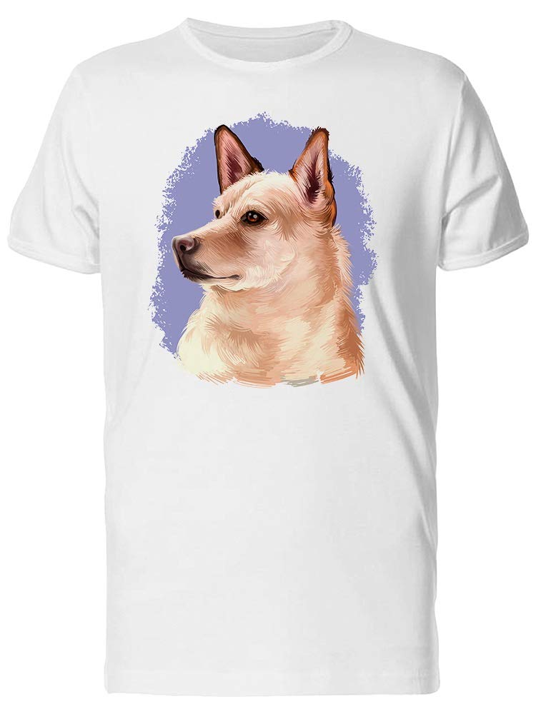 Cute Watercolor Canaan Dog T-Shirt for Men - Soft Cotton Graphic Tee - Perfect for Casual Wear, Dog Lovers & Pet Owners
