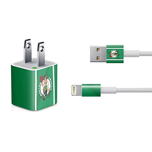 Official NBA Boston Celtics Skin Decal for iPhone Charger (5W USB) - Durable Vinyl Sticker Compatible with Apple Accessories - Perfect for Sports Fans, Home & Office Decor