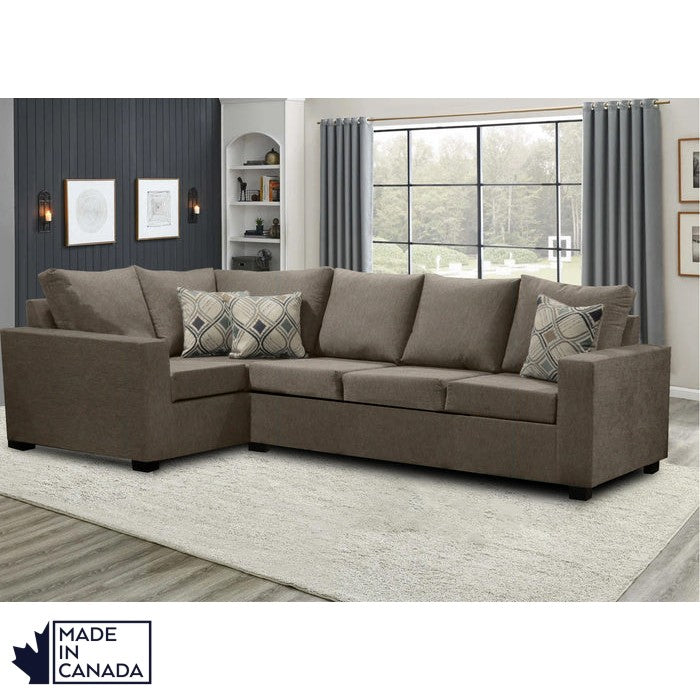 Canadian Made 3 x 1 Sectional Sofa with LHF/RHF Configurations & 17 Color Options - Perfect for Living Rooms, Apartments & Home Theaters