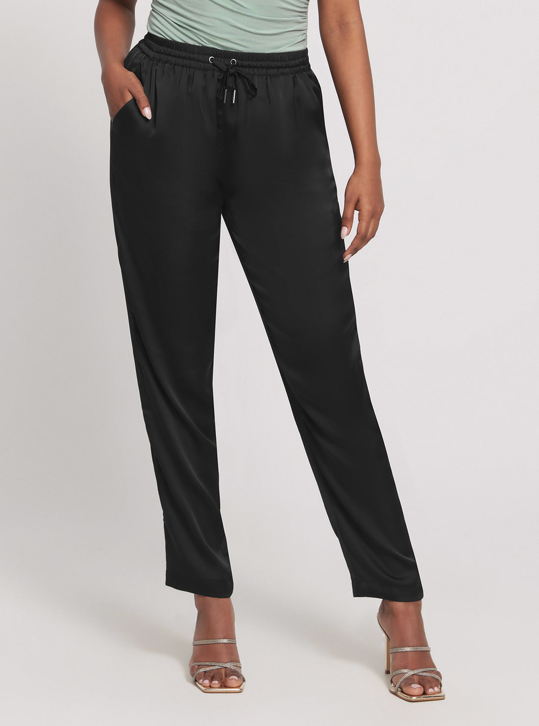 Eco-Friendly Black Viola Jogger Pants for Women - Comfortable Lounge & Workout Pants - Perfect for Yoga, Running, and Casual Wear