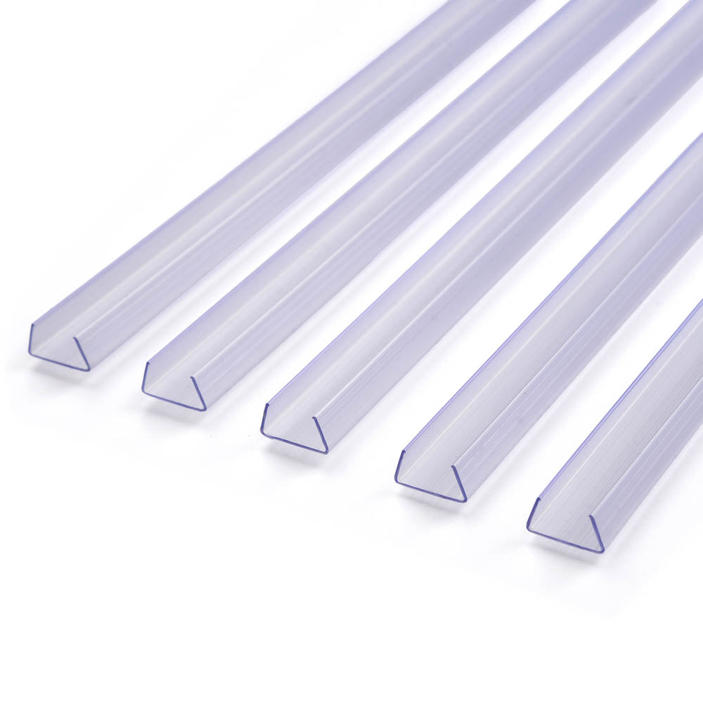 TheLAShop 3ft Clear Plastic U Channels (11/16