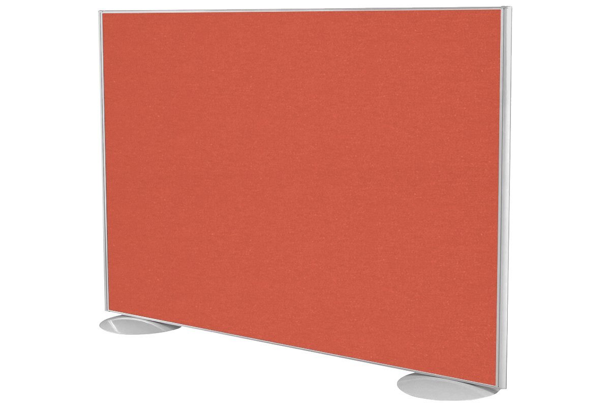 Freestanding Office Partition Screen with Fabric Panel & White Frame - 1200H x 1400W - Privacy Divider for Workspace, Conference Room, or Home Office