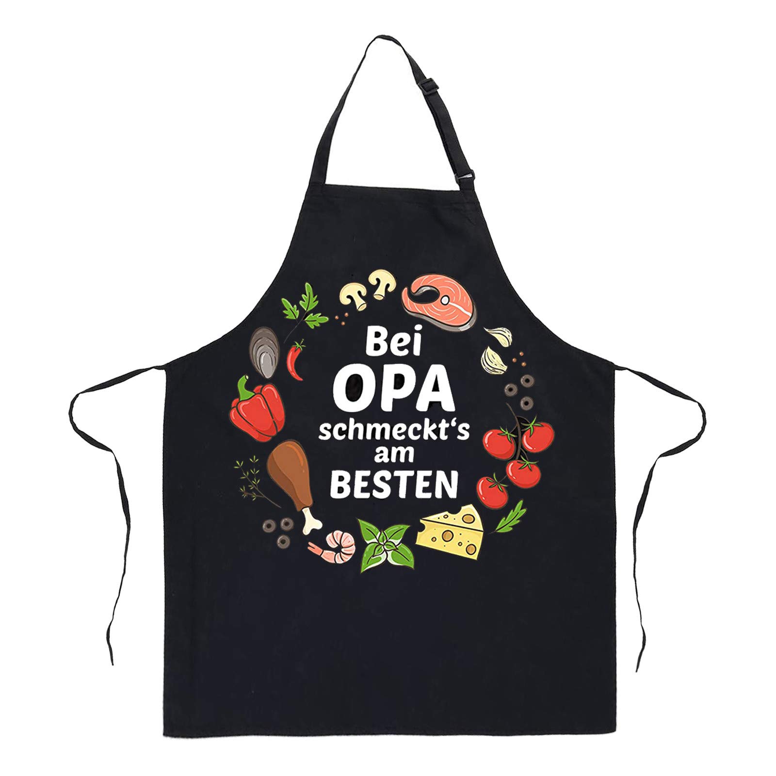 Funny Cooking Apron for Men - Cute Print Family Kitchen Apron with Text Design - Perfect for BBQ, Grilling & Home Cooking Gifts