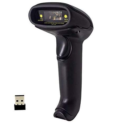 Alacrity 1D Wireless Barcode Scanner - USB 2.0 & 2.4GHz Wireless Handheld Barcode Reader for Retail, Warehouse, Supermarket - Compatible with Computer, Laptop, POS System for Inventory Management & Checkout