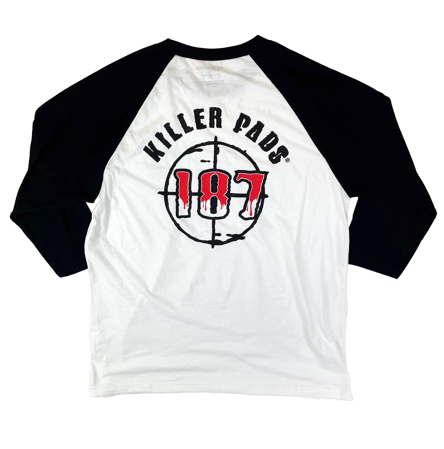 187 Raglan Sleeve T-Shirt for Men & Women | White & Black | Casual & Athletic Wear | Perfect for Gym, Running & Everyday Outfits