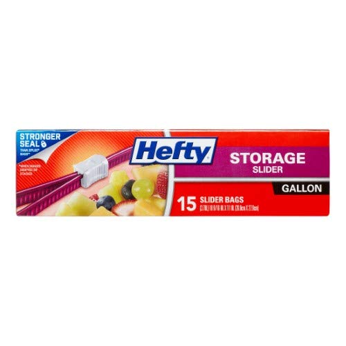 Heavy Duty Slider Storage Bags - 4 Pack | Large Freezer Bags with Zipper Seal | Perfect for Food Storage, Meal Prep & Organizing Kitchen Pantry
