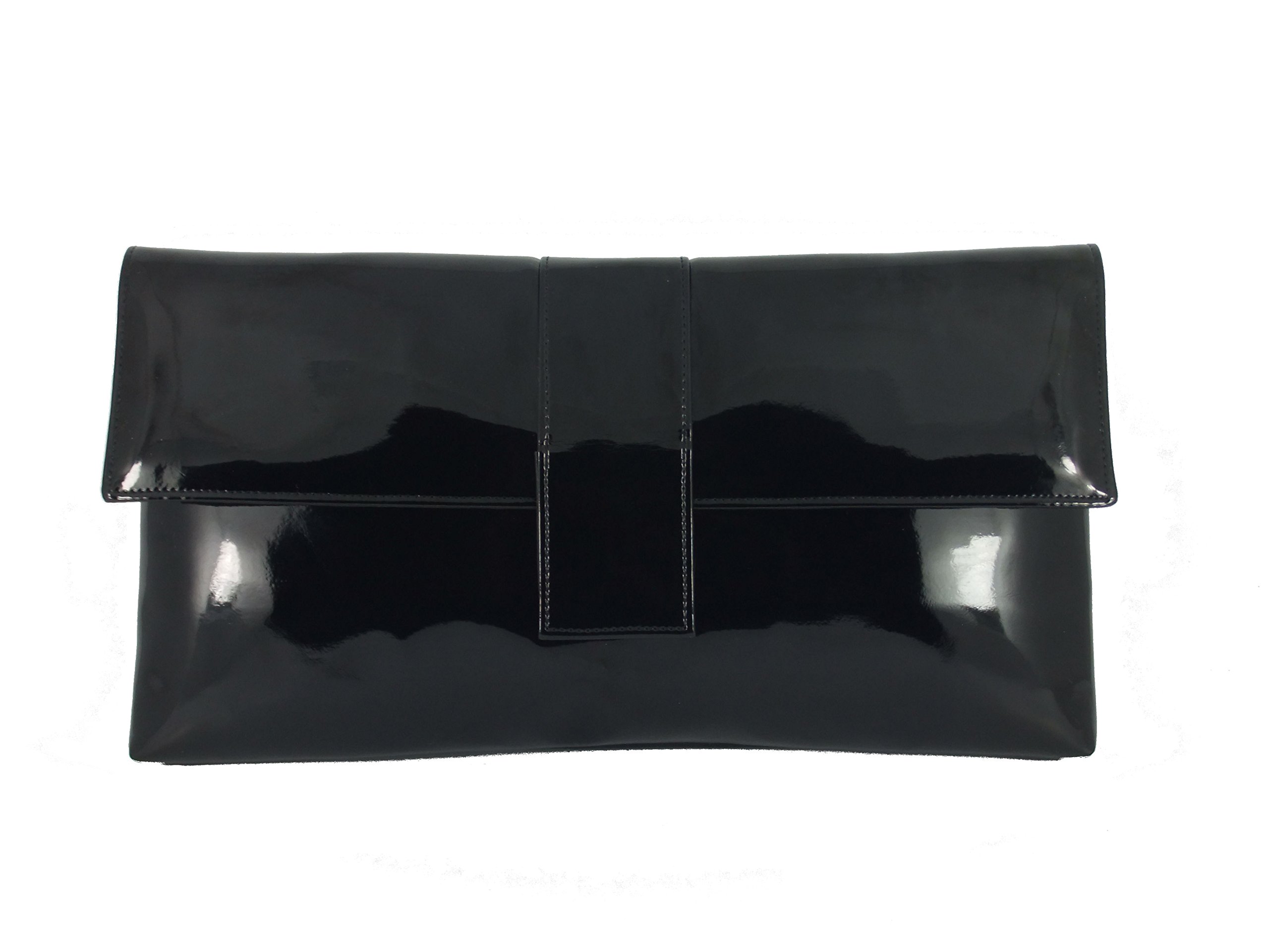 LONI Women's Faux Patent Leather Large Clutch Shoulder Bag for Wedding, Party, Prom - Elegant Evening Purse for Formal Events & Special Occasions