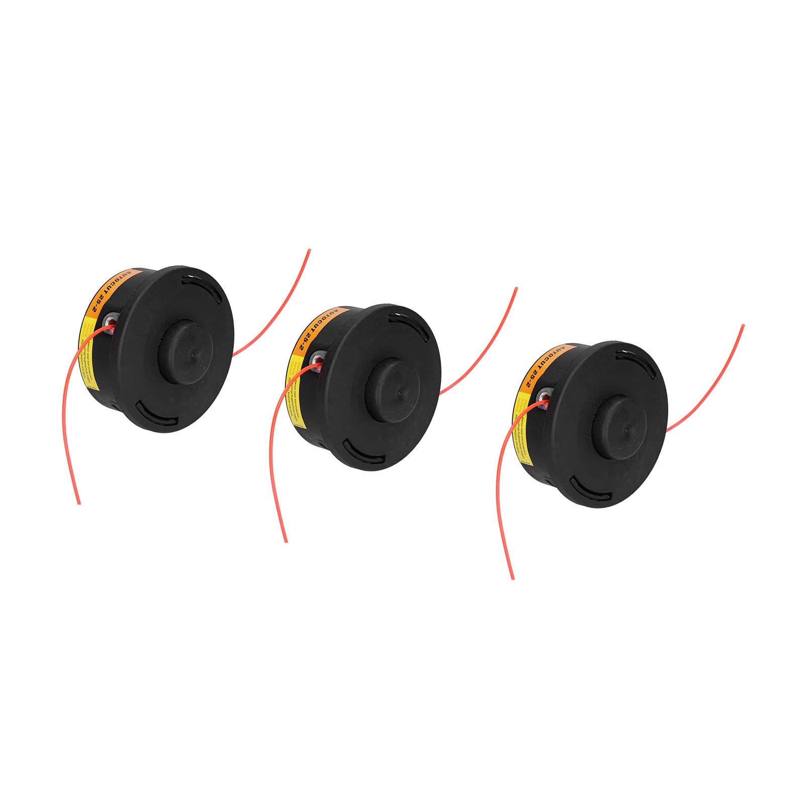 Tomotato 3-Pack Universal Bump Feed Trimmer Head Replacement - Professional ABS Grass Trimmer Head with Nylon Line for Lawn Mowers & Weed Eaters - Perfect for Lawn Care, Yard Maintenance & Landscaping