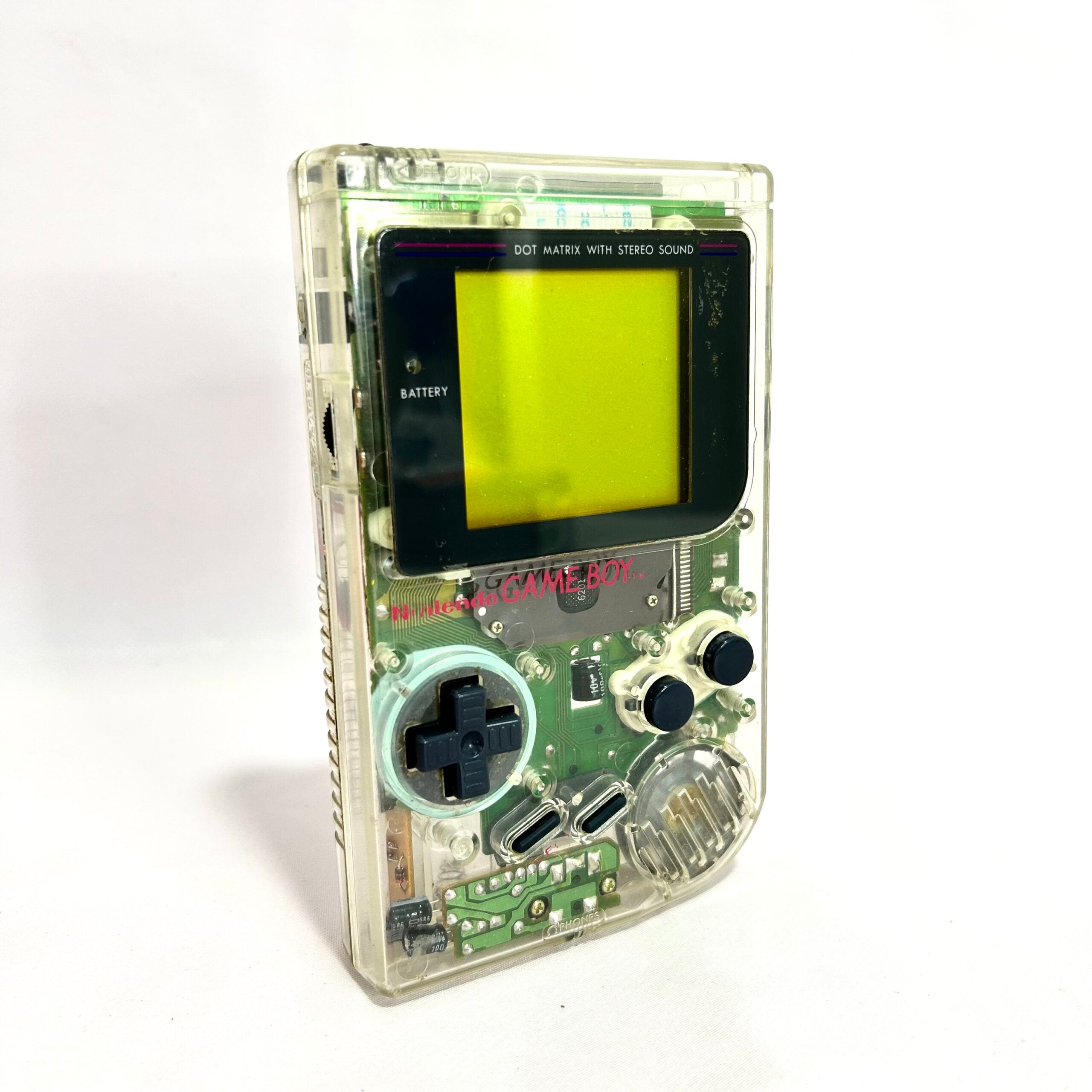 Original Nintendo Game Boy Play It Loud Clear Edition - Retro Handheld Gaming Console for Classic Game Lovers | Perfect for Collectors & Nostalgic Gaming Sessions