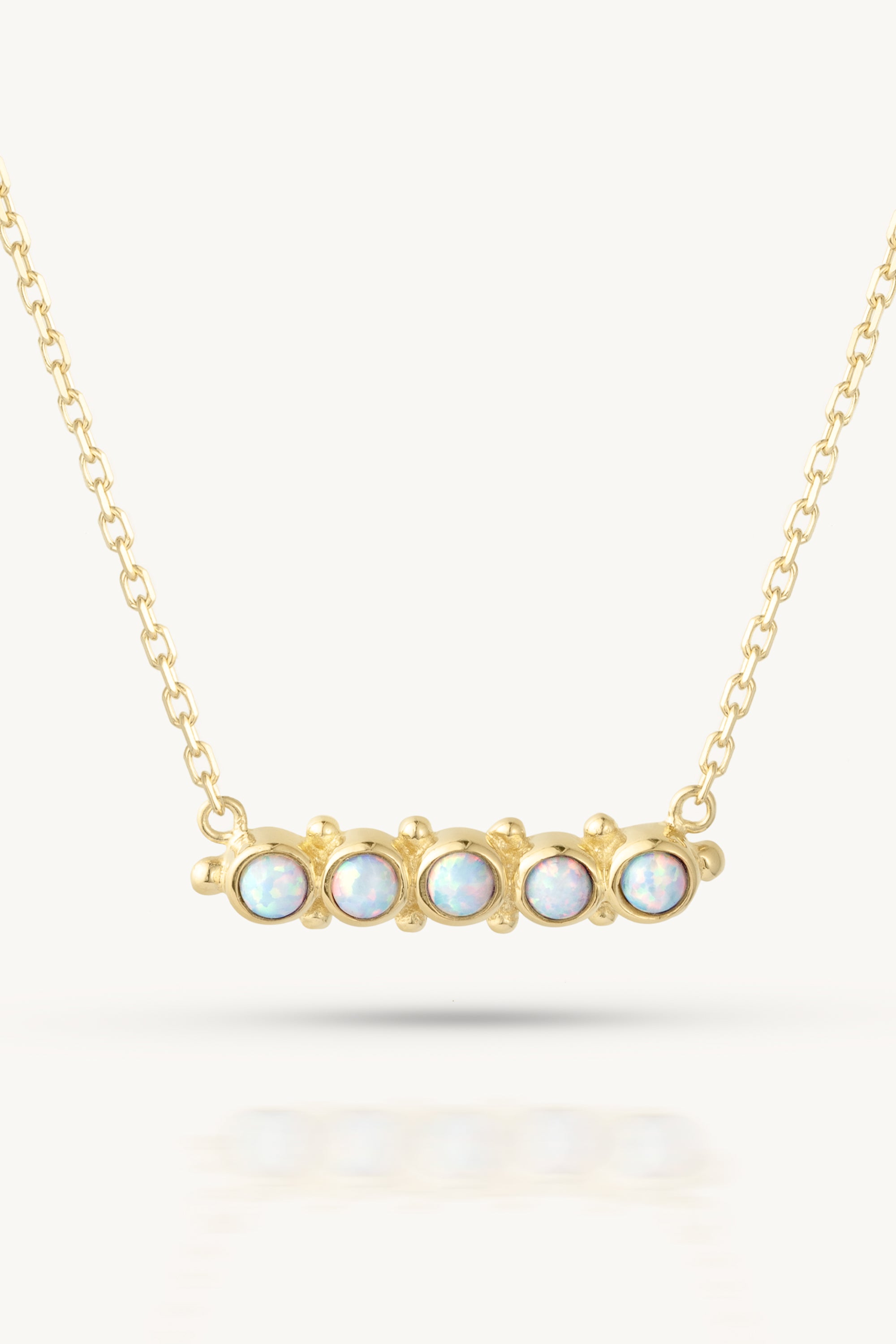 Opal Gold Necklace for Women - Elegant 14K Solid Gold Pendant Jewelry Gift for Birthday, Anniversary & Valentine's Day | Perfect for Parties, Weddings & Special Occasions