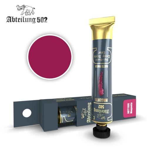 Abteilung 502 ABT1106 Magenta Dense Acrylic Paint - 20mL Tube for Miniature Painting & Model Building | Perfect for Warhammer, Scale Models & DIY Art Projects