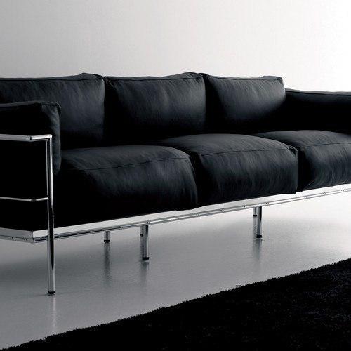 Le Corbusier LC3 Grand Confort Soft Three-Seat Sofa - Modern Luxury Living Room Furniture for Contemporary Home & Office Decor