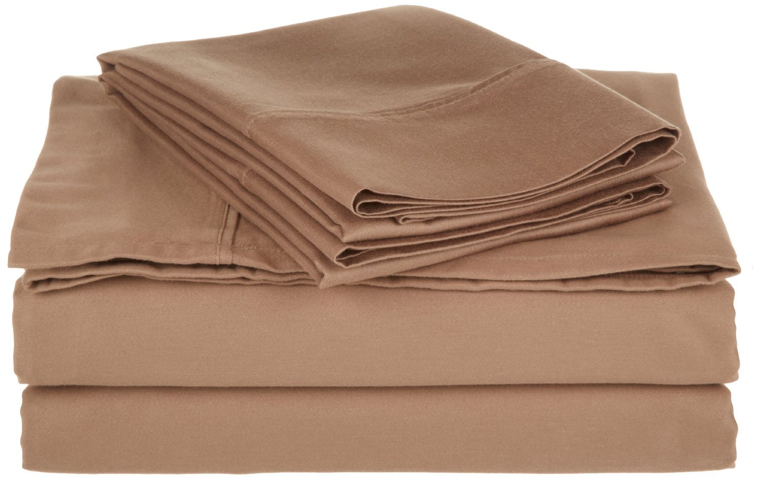 Premium 800 Thread Count Cotton Rich Solid Sheet Set - Split King Size, Taupe - Ultra Soft & Breathable for a Comfortable Night's Sleep - Perfect for Master Bedrooms & Guest Rooms