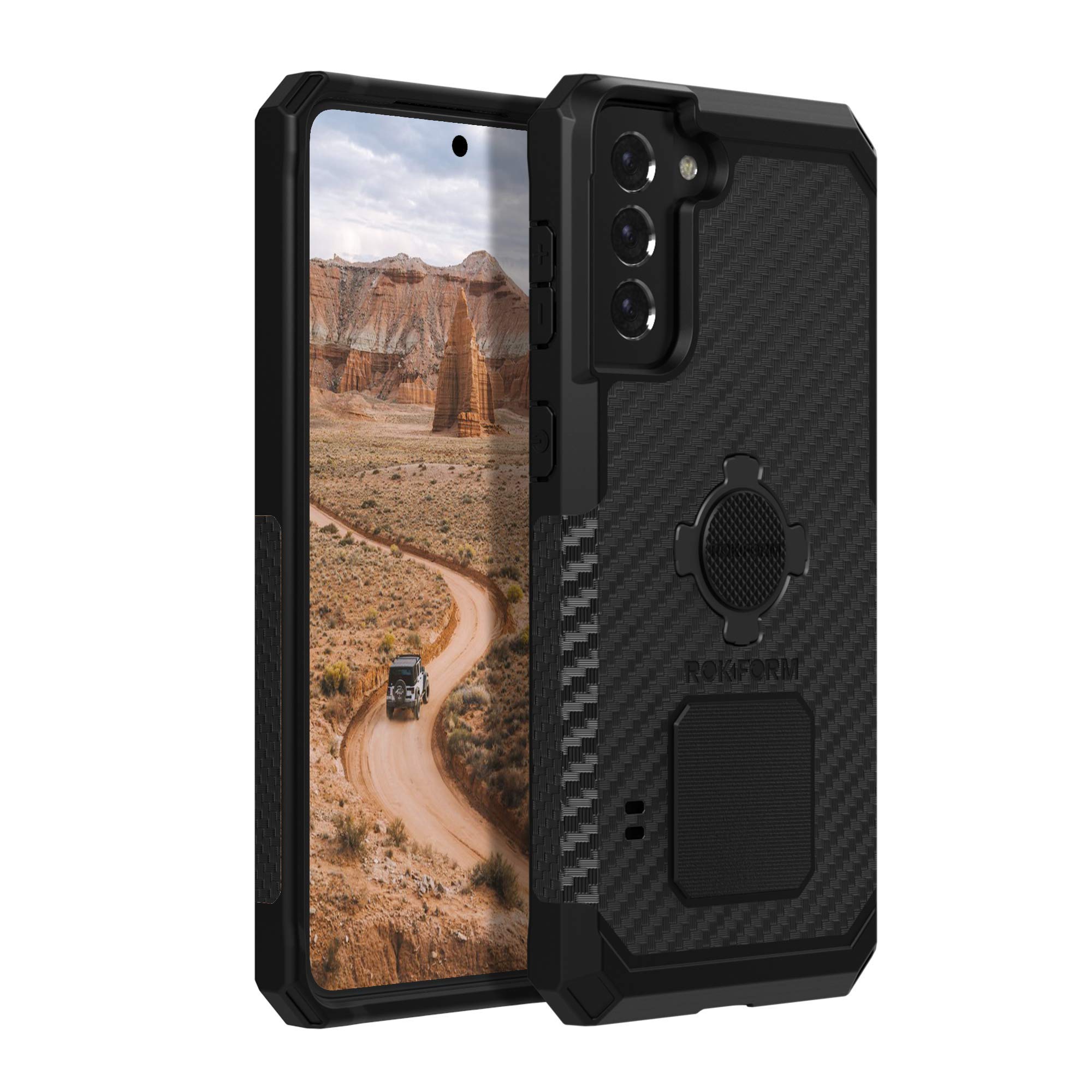 Rokform Galaxy S21 Plus Magnetic Case - Military Grade Rugged, Twist Lock, Drop Tested Armor, 5G Protective Case (Black) - Perfect for Outdoor Adventures and Daily Use