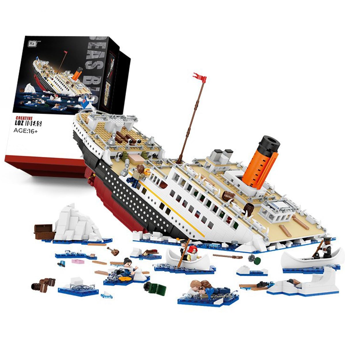 2882PCS Titanic Building Blocks Set - Cruise Ship Model Kit with Break-in-Half Feature | DIY Bricks Toys for Adults & Kids | Perfect for History Enthusiasts & STEM Education