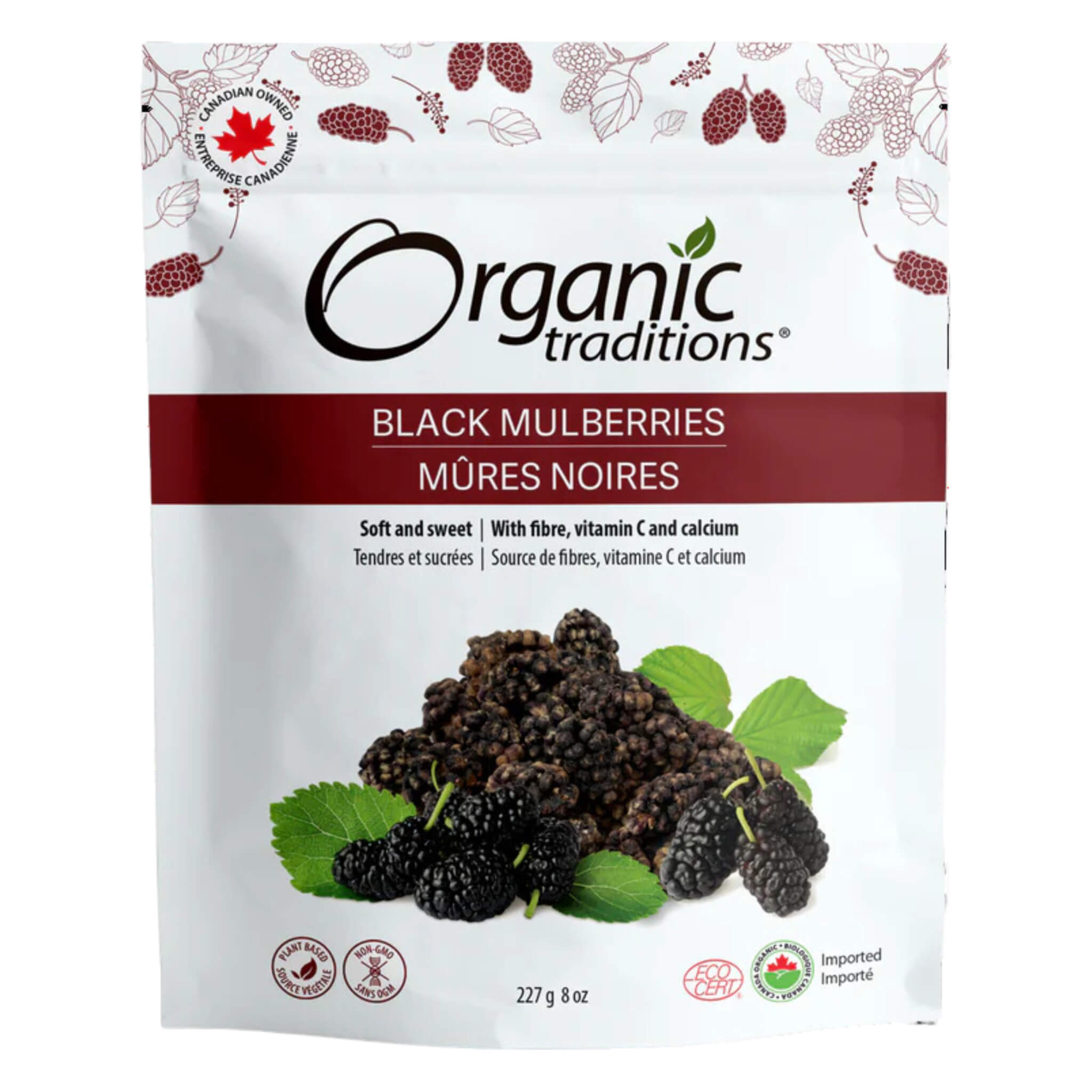 Organic Black Mulberries - Dried Superfood Snack for Smoothies, Baking & Healthy Eating | Rich in Antioxidants & Vitamins | Non-GMO, Gluten-Free | Perfect for Trail Mix, Yogurt Toppings & Desserts