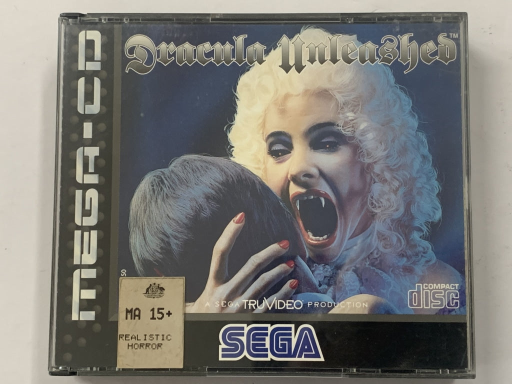 Dracula Unleashed Complete in Original Case for Sega Mega CD - Classic Horror Game for Retro Gaming Collectors & Halloween Entertainment