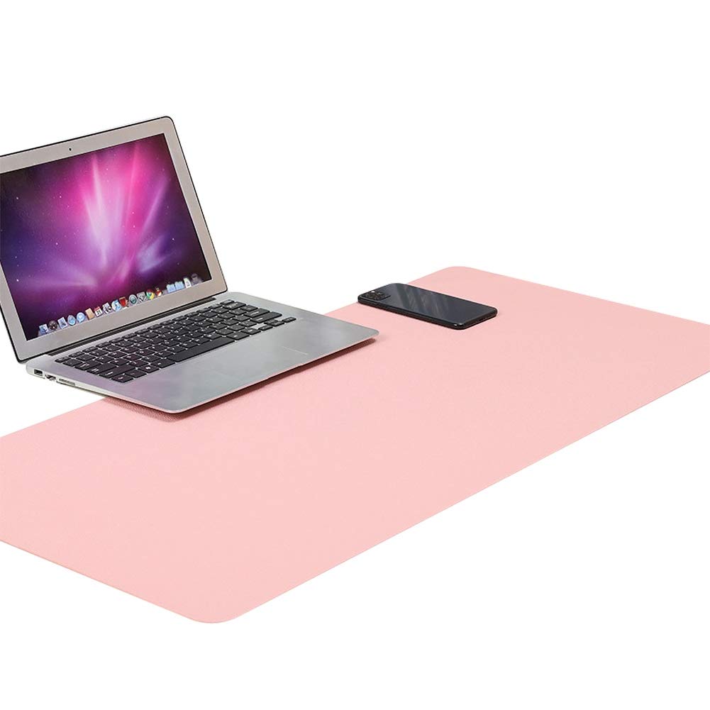 PERZOE Large Gaming Mouse Pad - Waterproof Faux Leather Desk Mat with Non-Slip Base, Double-Sided Design for Office Work & PC Gaming - Perfect for Home Office, Computer Desks, and Esports Tournaments