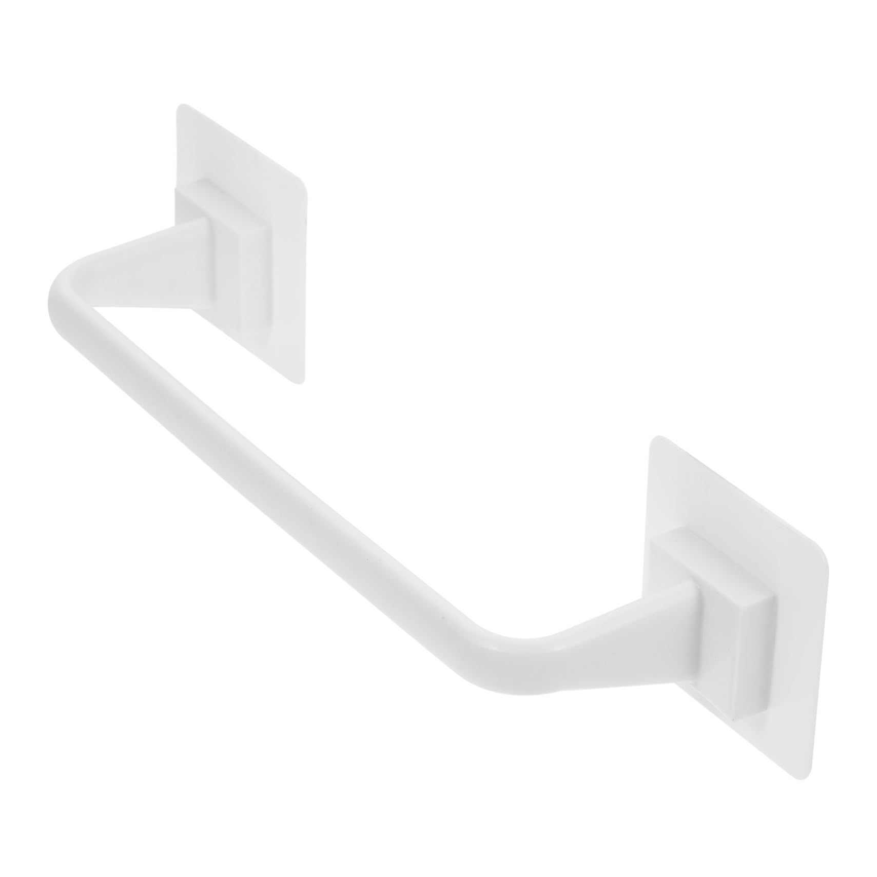 FELTECHELECTR Wall Mounted Bathroom Towel Rack with Shelf - Black Adhesive Towel Bar & Swing Arm for Hand Towels, Dish Rags & Clothes - Space Saving Storage for Small Bathrooms, Kitchens & Laundry Rooms