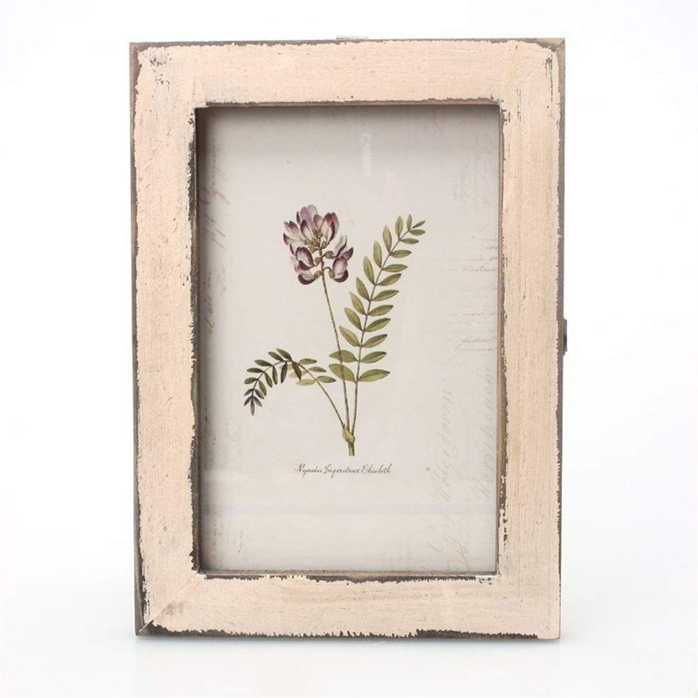 4x6 Inch Retro Rectangular Photo Frame with Glass Cover - Simple Desktop Picture Frame for Family Photos, Home & Office Decor | Perfect for Displaying Memories on Desks, Shelves, and Walls