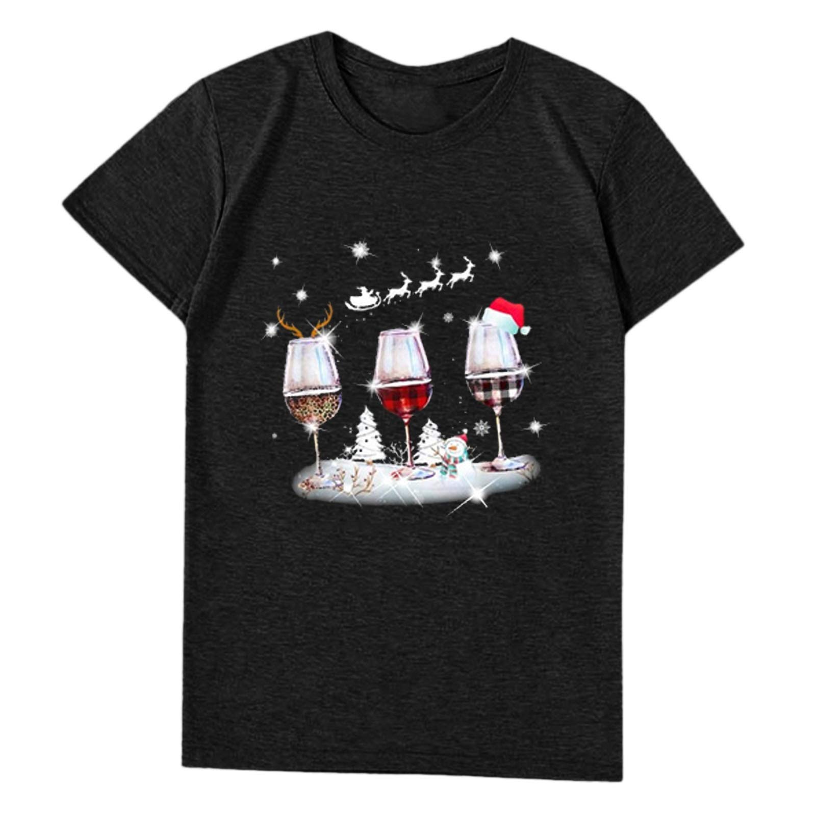 Women's Christmas Shirts & Sweatshirts - Funny Santa Hat Holiday Tees for Family Matching Outfits | Perfect for Christmas Parties, Family Photos & Festive Gatherings