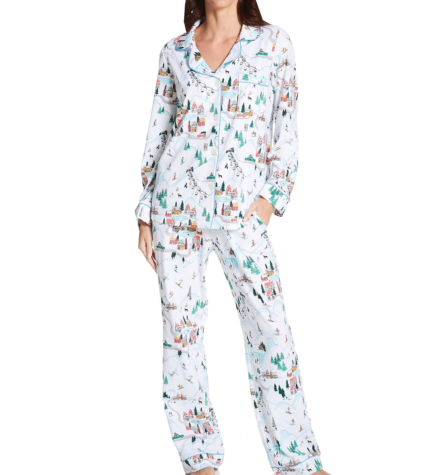 BedHead Pajamas Women's Ski Village Flannel PJ Set - Cozy Winter Sleepwear (XS,S,M,XL) - Perfect for Cold Nights & Holiday Gift Giving