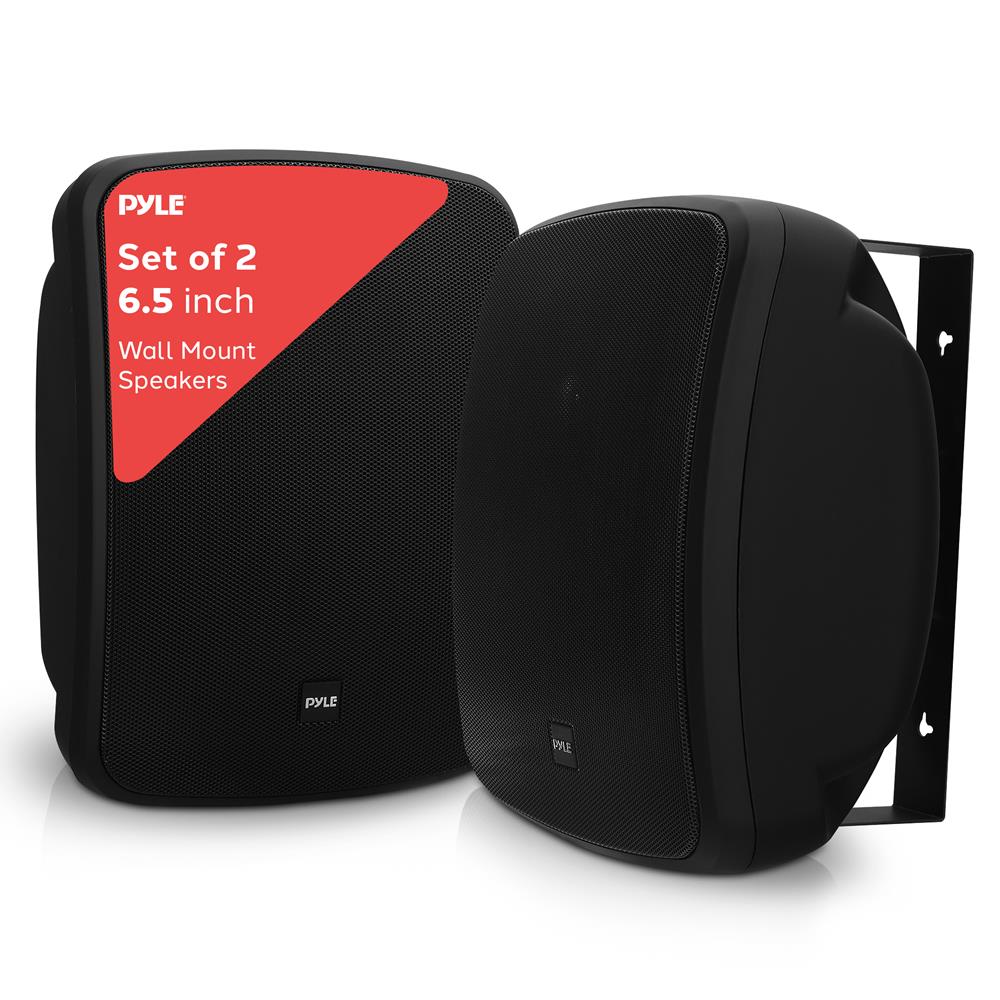 6.5 Inch Indoor Outdoor Wall Mount Speakers - High-Quality Weatherproof Stereo Sound for Home Theater, Patio, Garden & Commercial Use