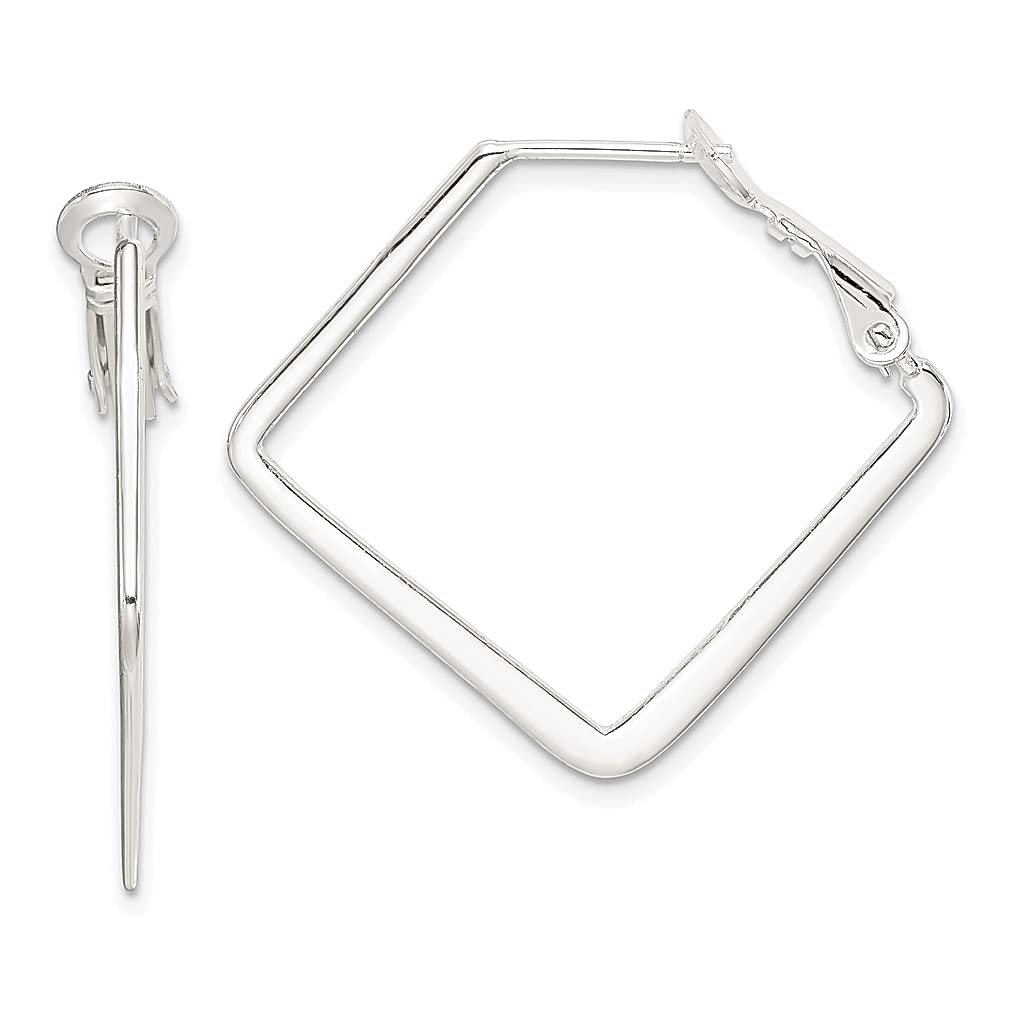 925 Sterling Silver Square Hoop Earrings for Women - Elegant Dainty Ear Hoops Set, Hypoallergenic Fine Jewelry Gift for Her - Perfect for Everyday Wear, Date Night & Special Occasions