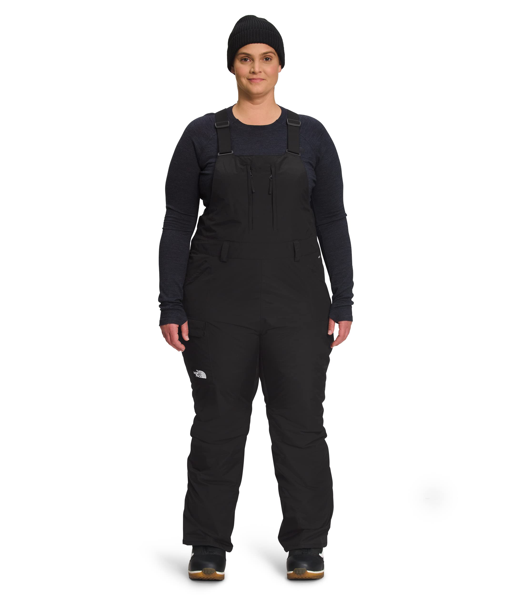 The North Face Women's Freedom Insulated Bib - TNF Black Small Long - Waterproof Snow Bib Pants for Skiing, Snowboarding & Winter Outdoor Activities